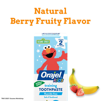 Orajel Kids Elmo Fluoride-Free Training Toothpaste 1.5oz | Pediatrician Recommended