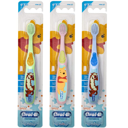 Oral-B Baby Pooh Manual Toothbrushes – Extra Soft for 0-3 Years – Pack of 3