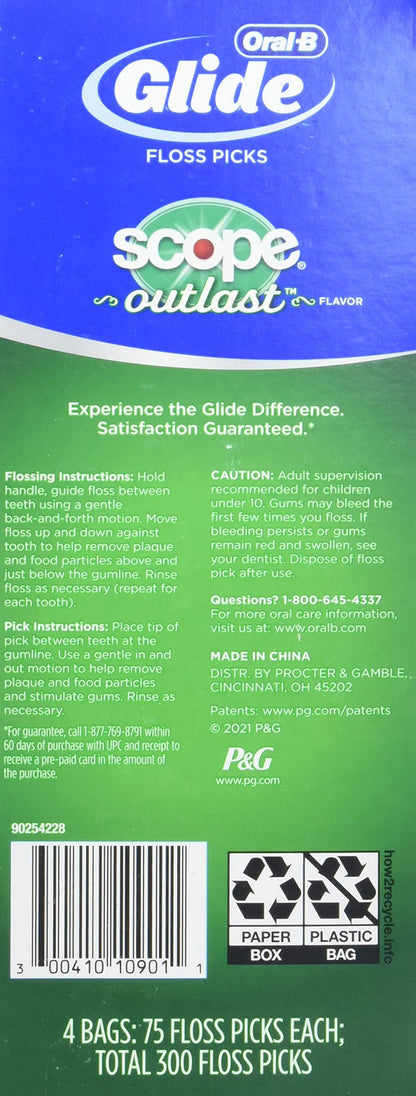 Oral-B Complete Glide Floss Picks – 300 Count