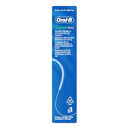Oral B Floss Super Pre-Cut Strands 50m | Pre-Cut Dental Floss