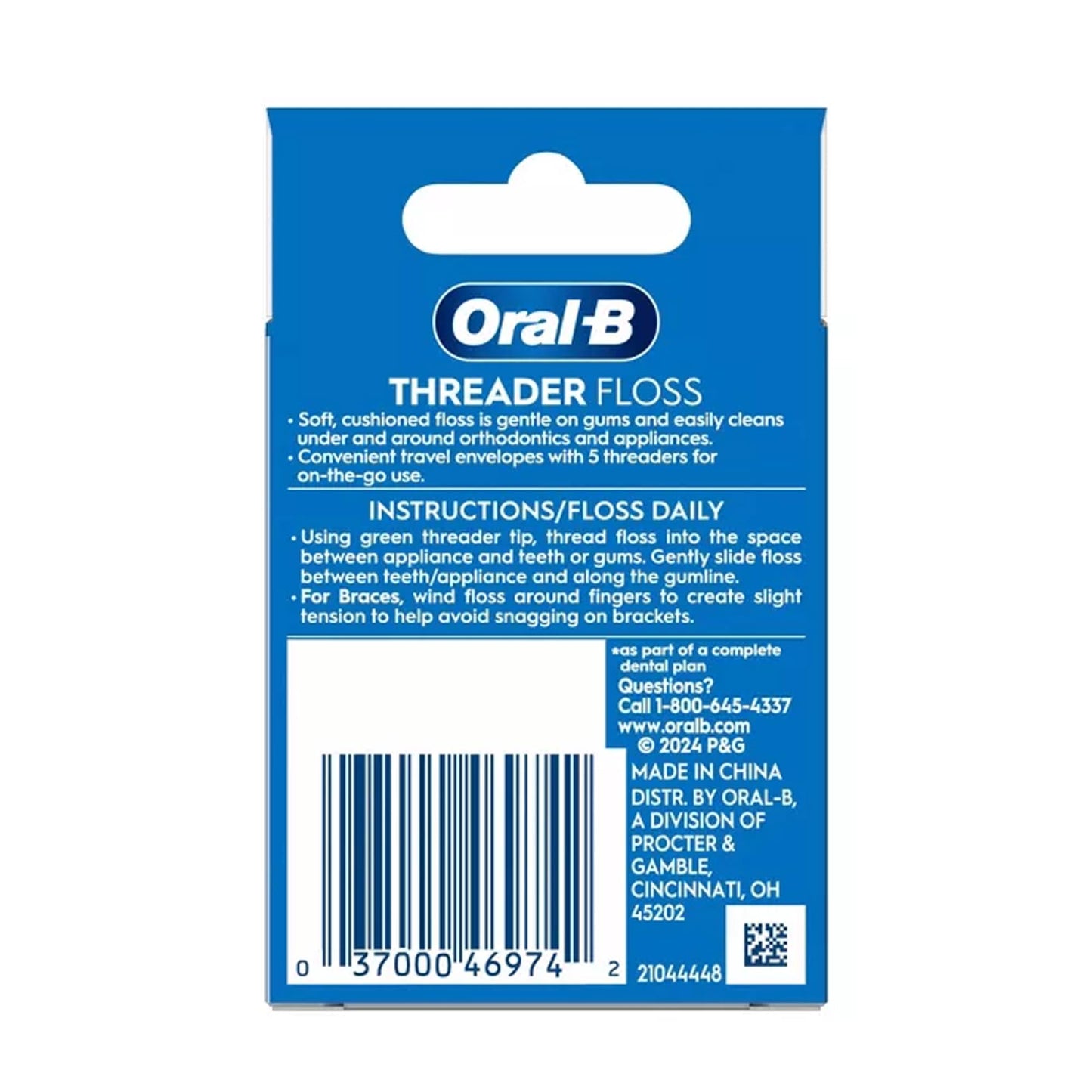 Oral-B Glide Threader Floss, 30-Count (Pack of 6) | Braces & Implants
