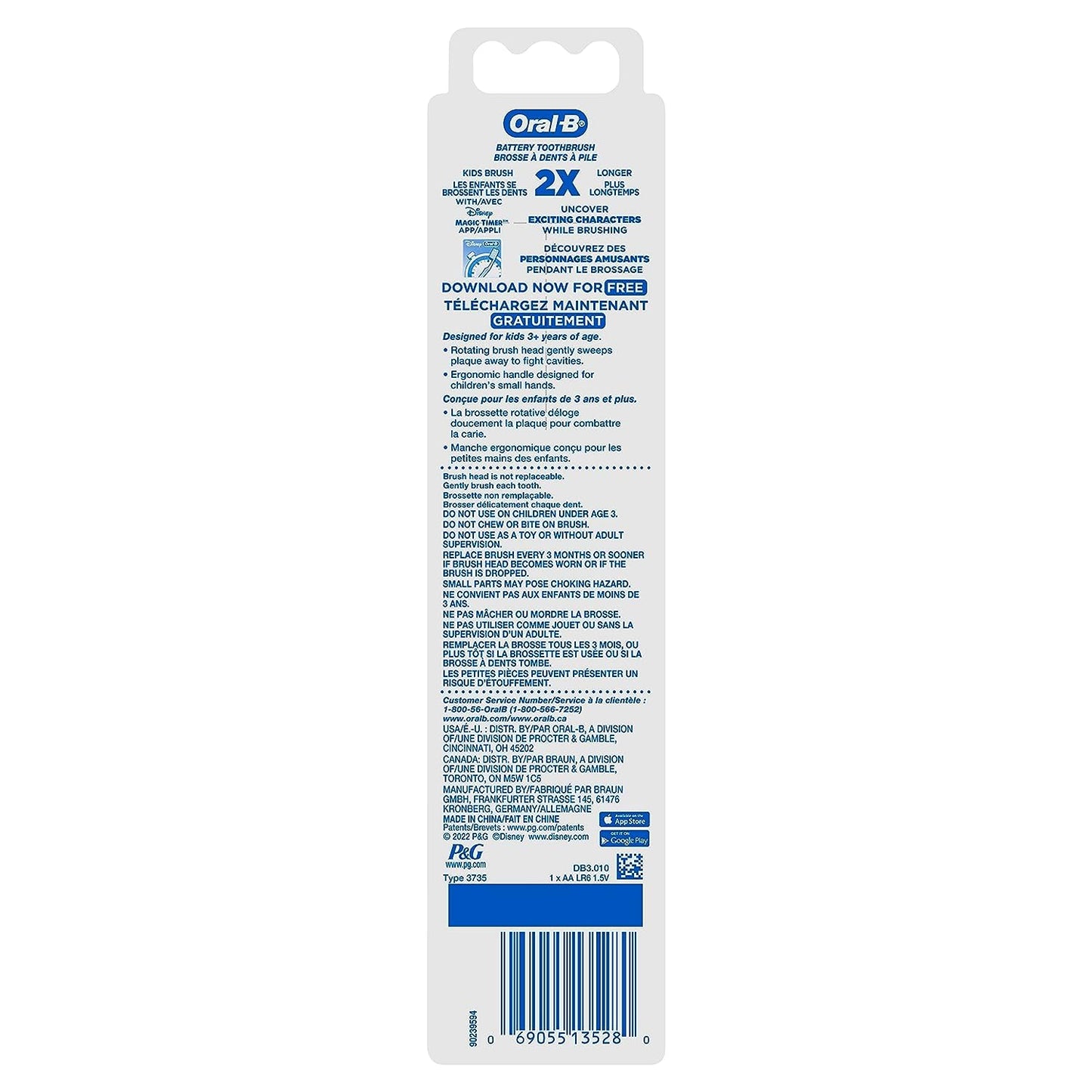 Oral-B Kid's Battery Toothbrush with Mickey Mouse – 3+