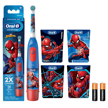 Oral-B Kid's Spider-Man Battery Powered Toothbrush for Kids 3+
