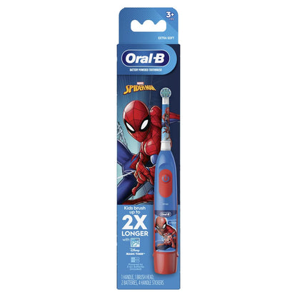 Oral-B Kid's Spider-Man Battery Powered Toothbrush for Kids 3+