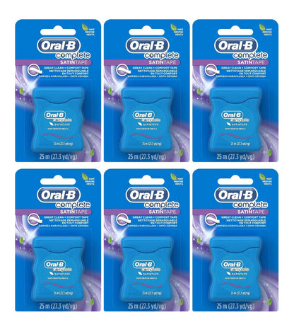 Oral B Satin Tape Mint 25M (Pack of 6)