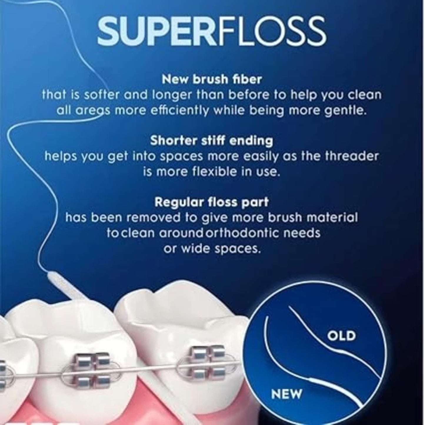 Oral-B Super Floss Pre-Cut Mint Strands, Threaders 50 Count per Pack, Pack of 12