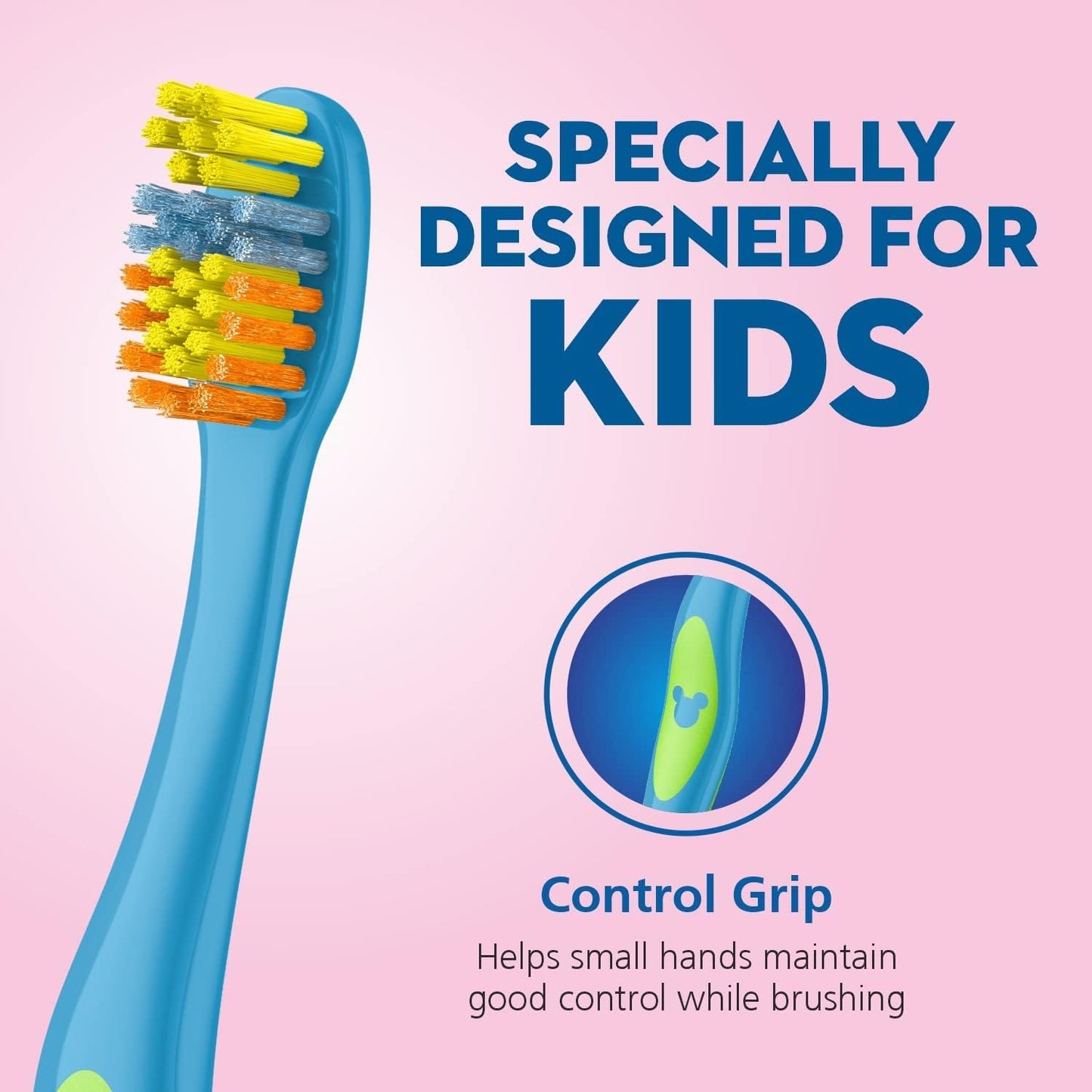 Oral Basics Baby Toothbrush Pack 3 – Mickey & Minnie, Soft Bristles, 24+ Months