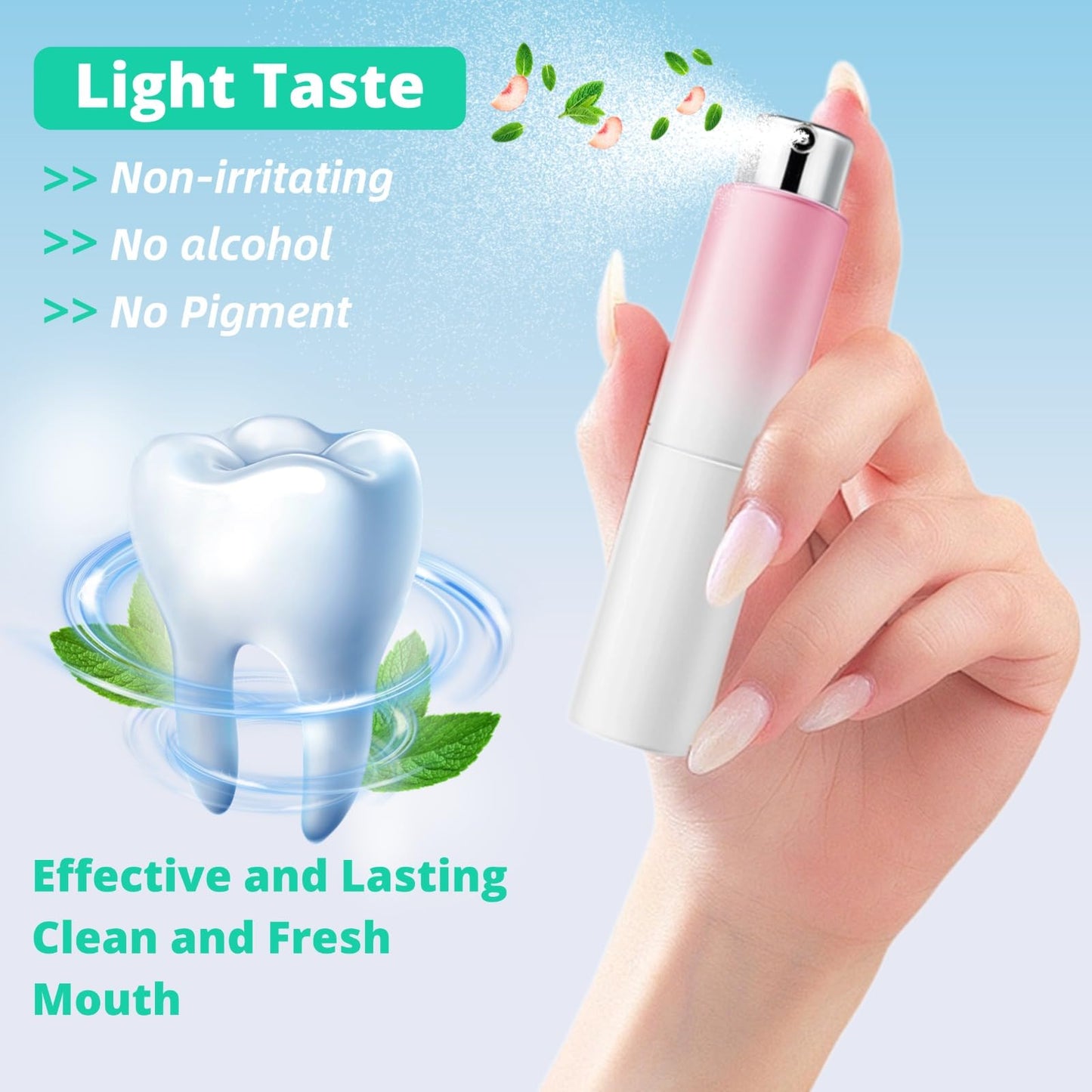 Oral Breath Spray 3-Pack – Mint, Peach & Green Grape | Fresh Breath