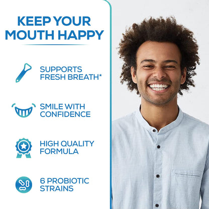Oral Probiotics & Tongue Scraper – Mint Chewables (60ct) | BLIS M18