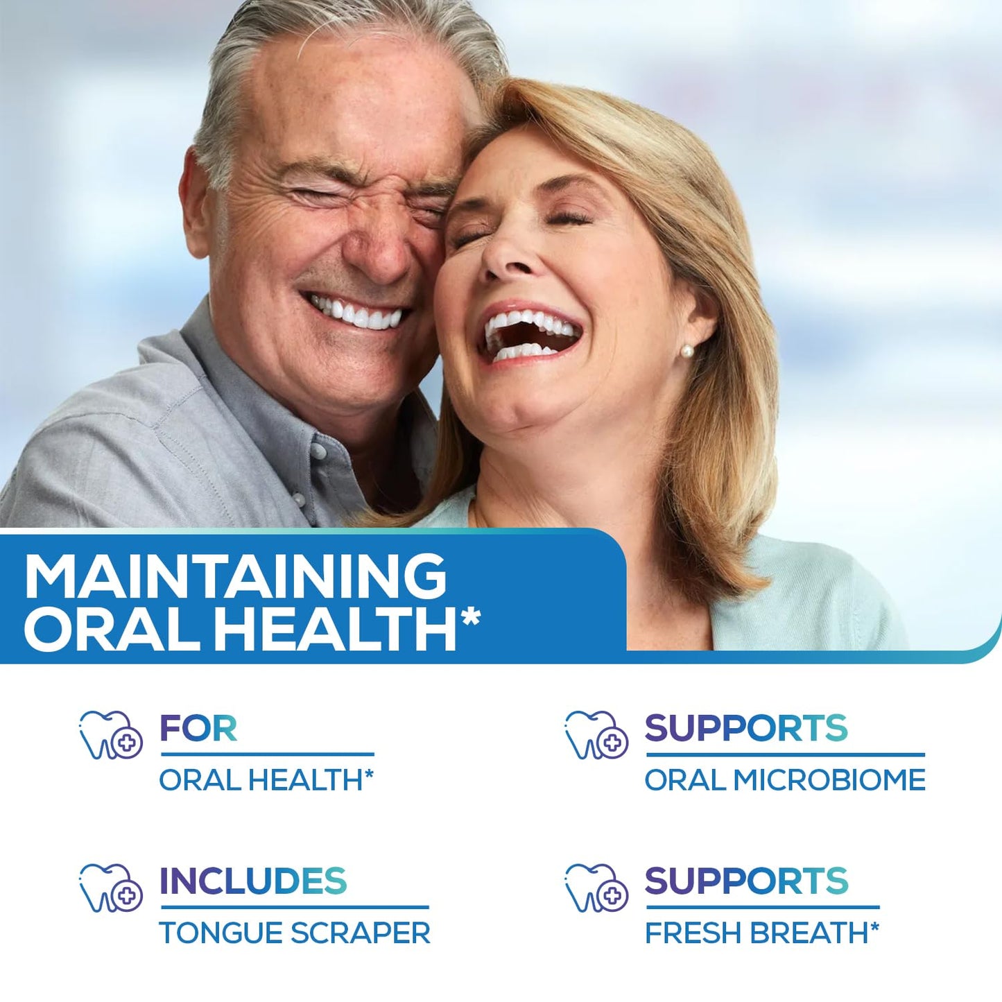 Oral Probiotics & Tongue Scraper – Mint Chewables (60ct) | BLIS M18