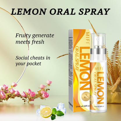 Oral Spray for Adults - Sugar-Free Breath Freshener, Lemon Flavor 2-Pack, Dry Mouth Relief