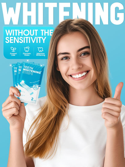 Oralfree Natural Teeth Whitening Strips for Sensitive Teeth | Enamel-Safe, Mint, 28 Strips