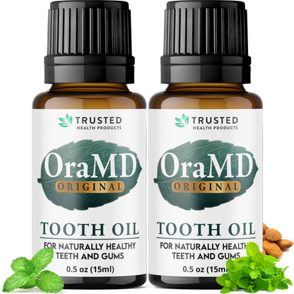 OraMD 4-in-1 Original Strength Tooth Oil – Gum Disease & Gingivitis Treatment (2-Pack) – All-Natural