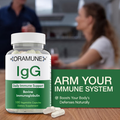 Oramune Support: IgG Colostrum Immunoglobulin 500mg | Transfer Factor & 100 Capsules