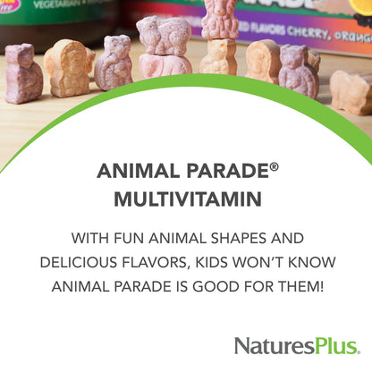 Natures Plus Animal Parade Kids Multivitamin - Orange Flavor, 180 Chewables
