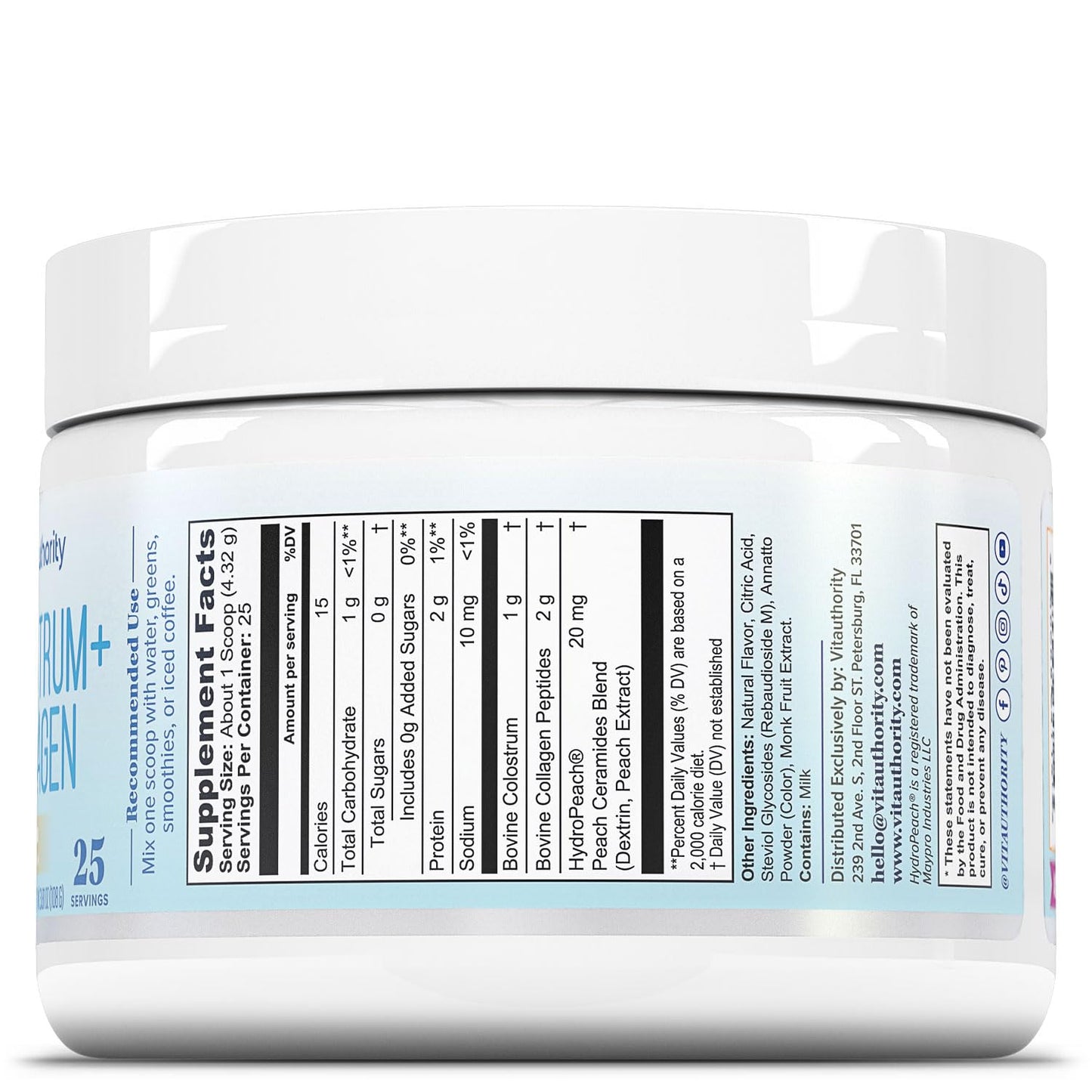 Colostrum Collagen Powder with HydroPeptide – Gut Health, Skin & Immune Support | Orange Cream