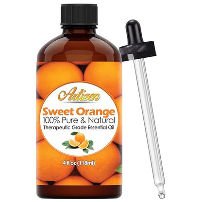 Artizen Sweet Orange Essential Oil 4oz | Pure Orange Essential Oil for Aromatherapy & Diffuser Blends