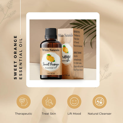 Sweet Orange Essential Oil - Pure & Natural for Diffusers & DIY