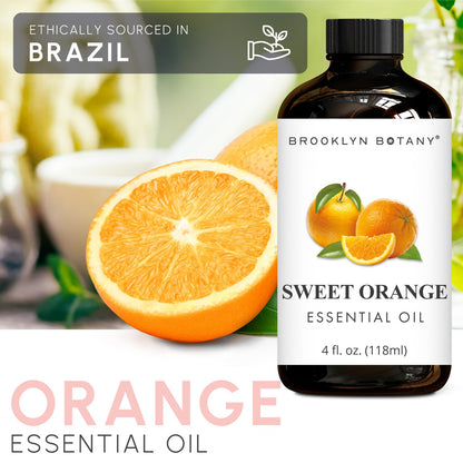 Brooklyn Botany Sweet Orange Oil - 4 oz, Pure & Natural, Premium Grade