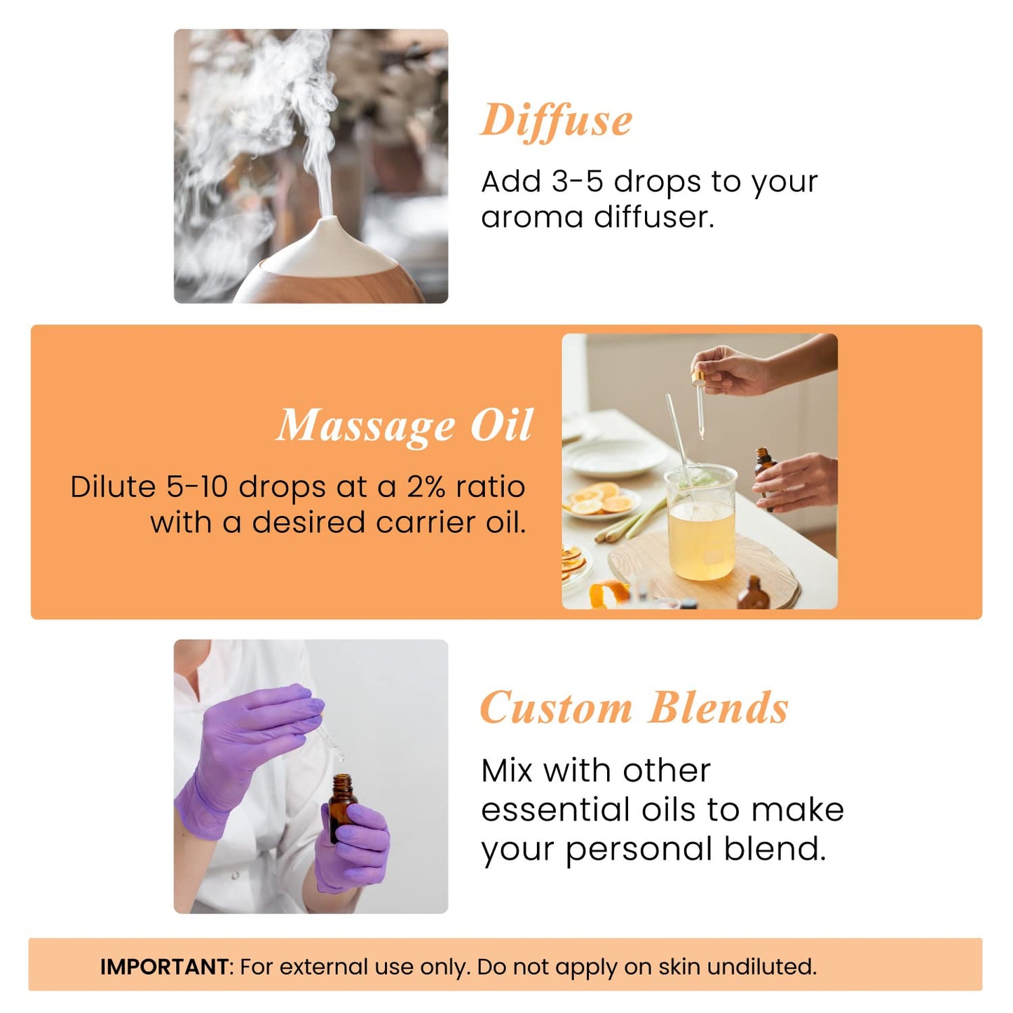 Handcraft Blends Orange Essential Oil – 4 oz | 100% Pure & Natural, Premium Grade