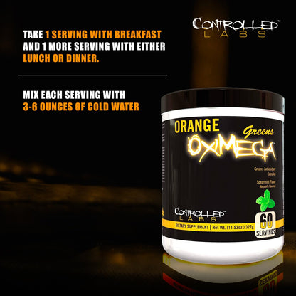 Orange OxiMega Greens Spearmint 0.72 lb by Controlled Labs