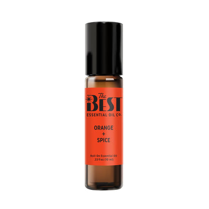 Orange + Spice Essential Oil Roll-On – Premium Grade, Pre-Diluted in Coconut Oil (10 ml)