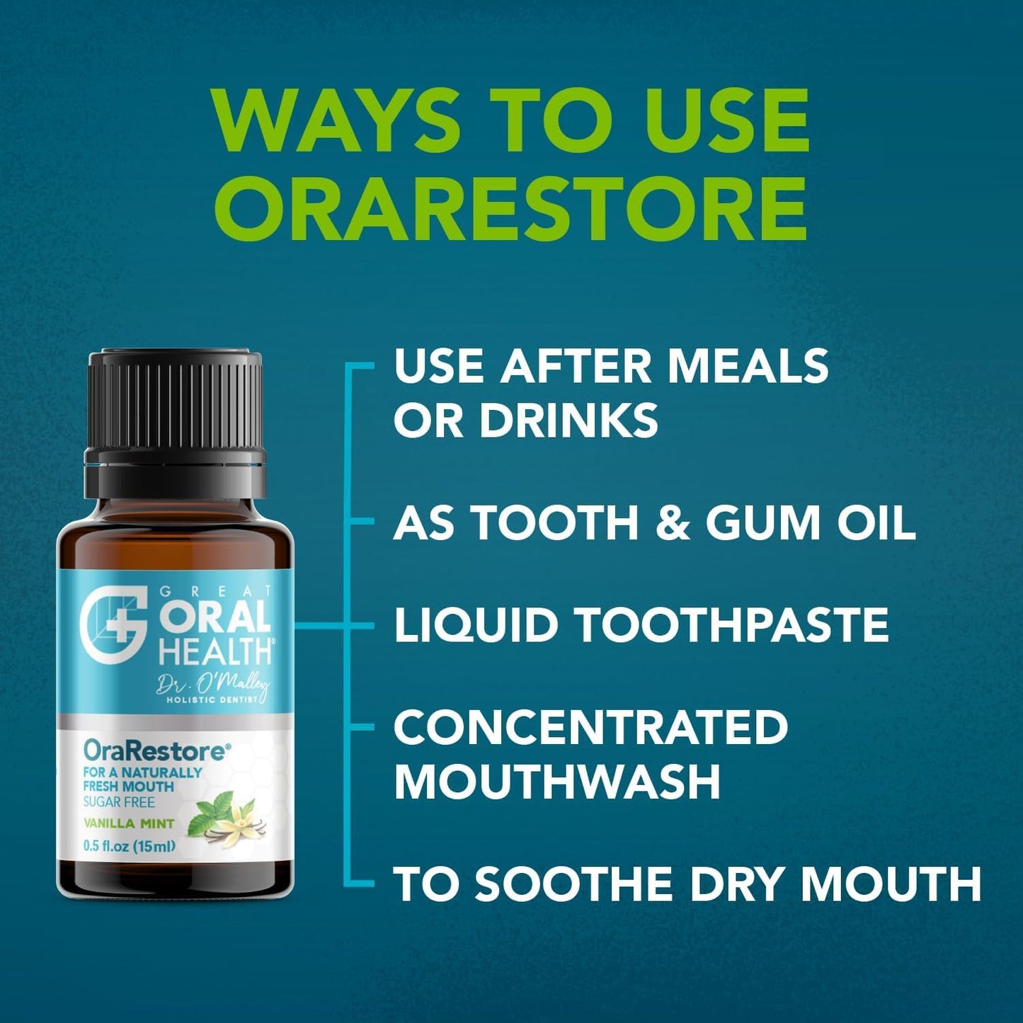 OraRestore Bad Breath Treatment for Adults – Dentist Formulated Mouthwash (2-Pack)