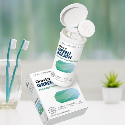 OraTicx Green Breath Probiotics – Mint Flavor, 8B CFU, 30 Lozenges
