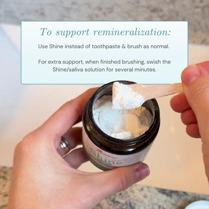OraWellness Shine Remineralizing Tooth Powder with Hydroxyapatite | Made in USA | Fluoride Free Whitening & Stain Remover