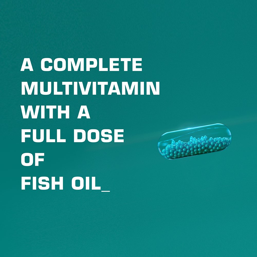 ORB Men’s Multi-Vitamin + Fish Oil – Heart Health, Mood Support (30 Count)