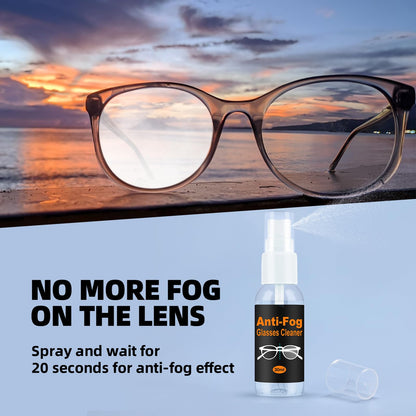 Ordilend Glasses Cleaner Kit – 24H Anti-Fog Spray, Microfiber Cloth & Repair Tools