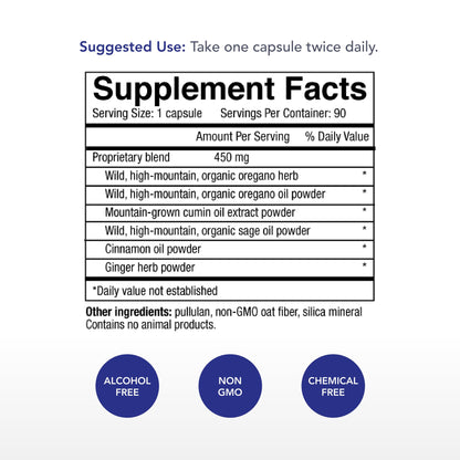Physician's Strength Oregacillin - 90 Capsules | Multi-Spice Oregano Extract for Respiratory Health