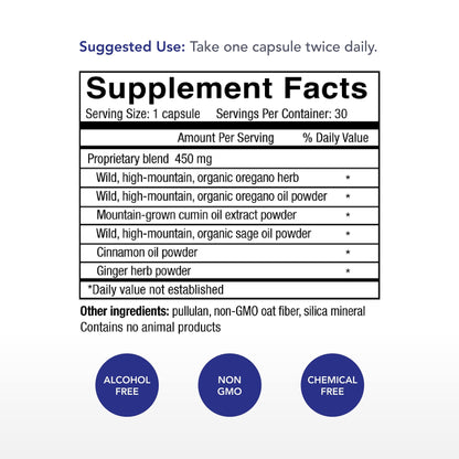 Physician's Strength Oregacillin - 30 Capsules | Multi-Spice Extract for Respiratory Health