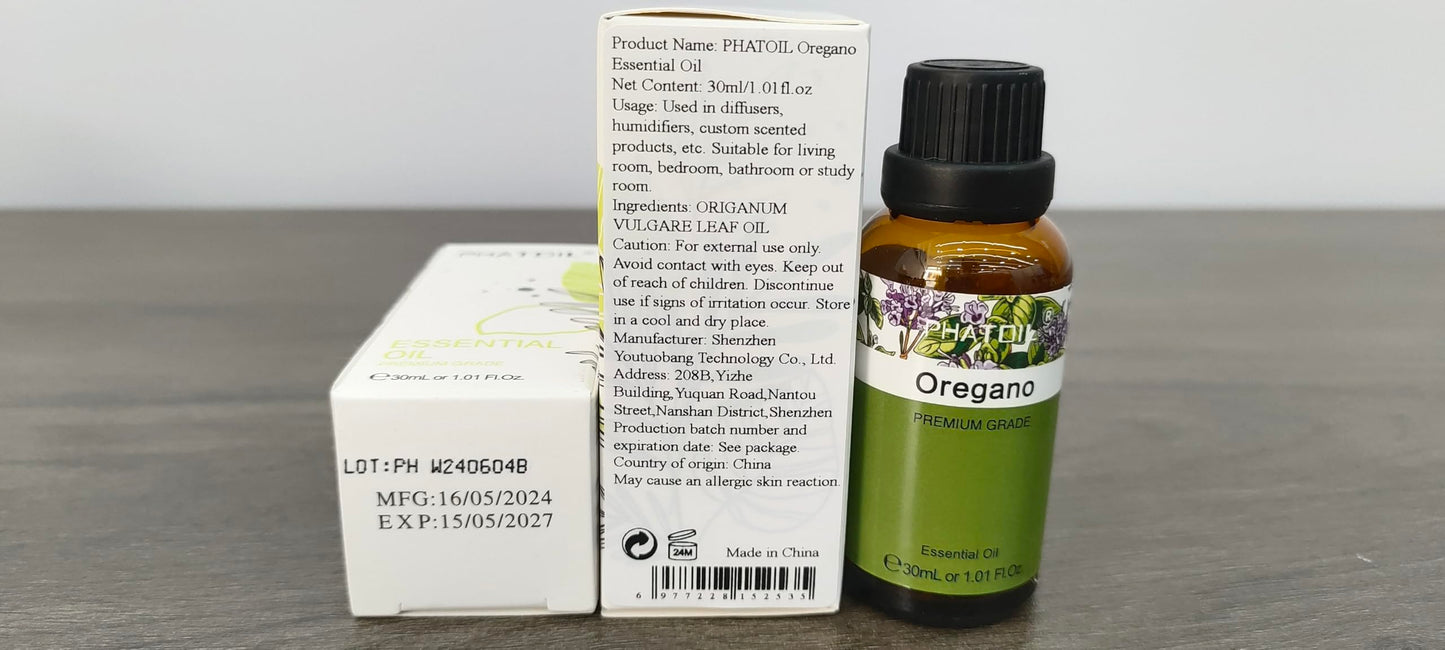 Oregano Essential Oil 30ml | PHATOIL Aromatherapy for Diffusers, DIY Soap & Candles