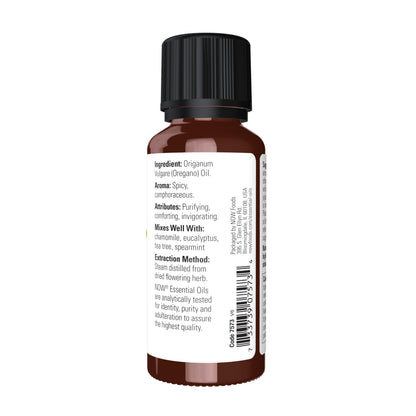 NOW Essential Oils Oregano Oil – Comforting Aromatherapy Scent | Steam Distilled | 100% Pure | Vegan | 1-Ounce