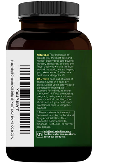 NatureBell Oregano Oil 7,500mg with Black Seed Oil | 360 Softgels | Immune Health | Non-GMO
