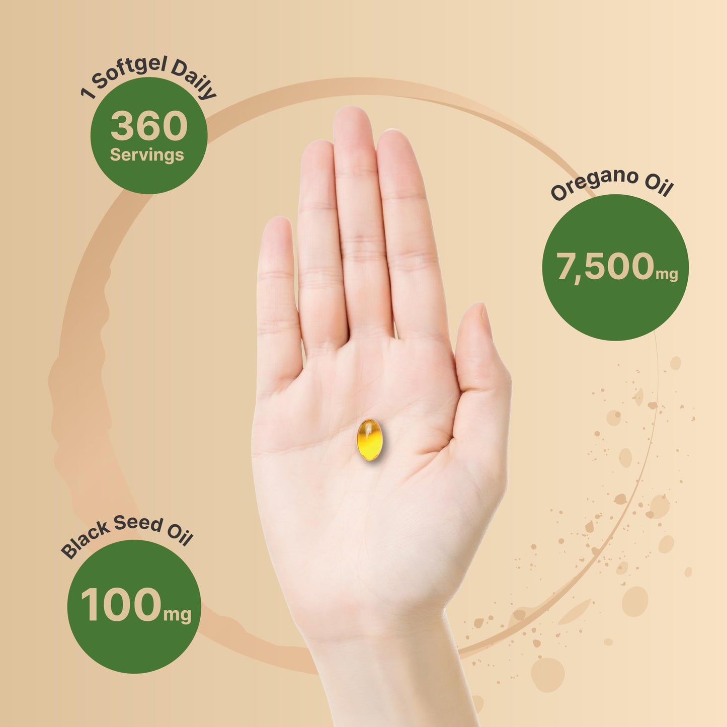 NatureBell Oregano Oil 7,500mg with Black Seed Oil | 360 Softgels | Immune Health | Non-GMO