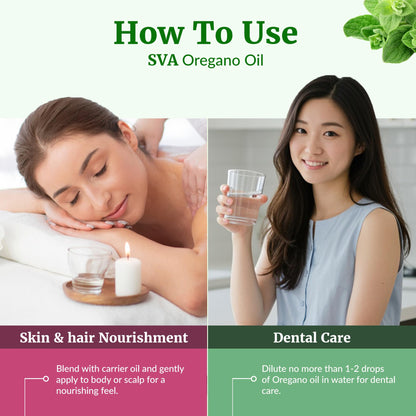 SVA Oregano Essential Oil 4 oz – 100% Natural | Diffuser, Hair & Skin Care