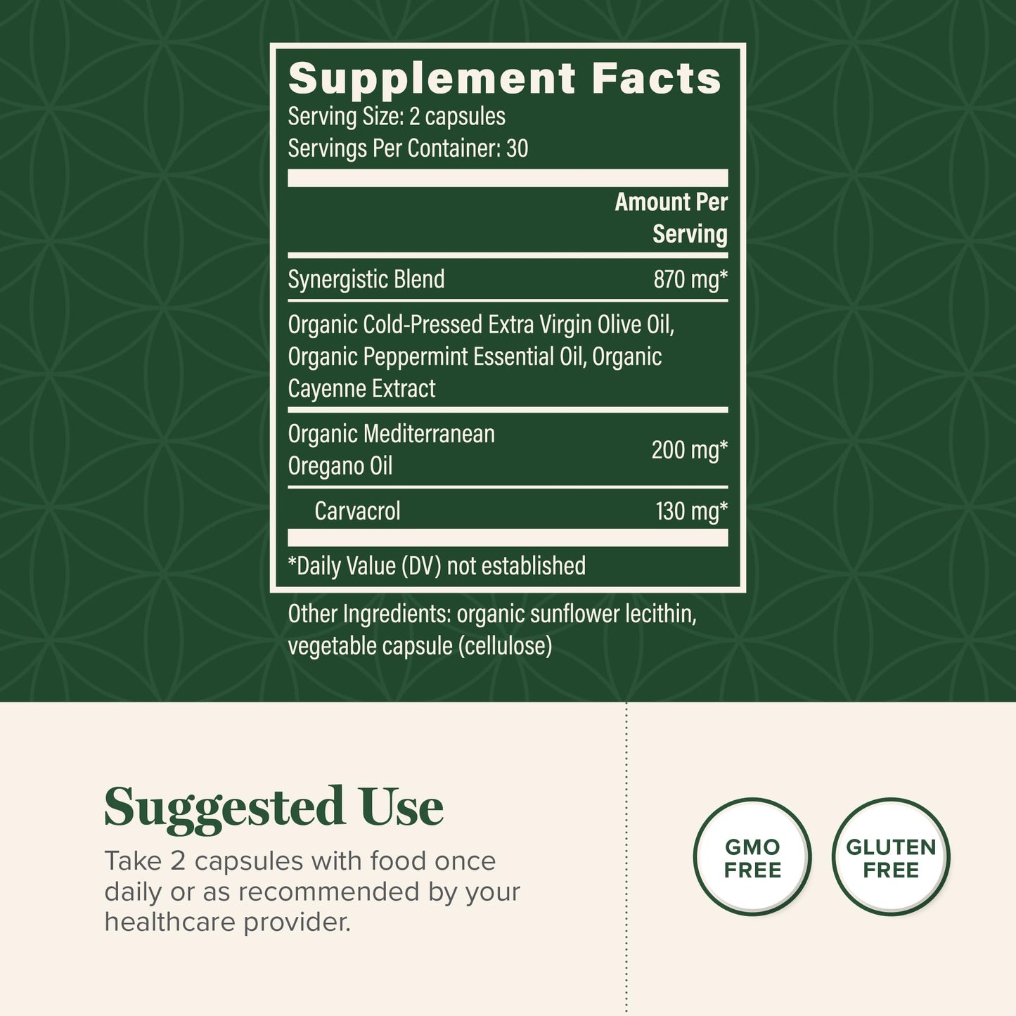 Global Healing Center Oregano Oil Capsules with Organic Ingredients & Cayenne Pepper | Immune Support, Respiratory Health, Digestive Wellness (60 Count)