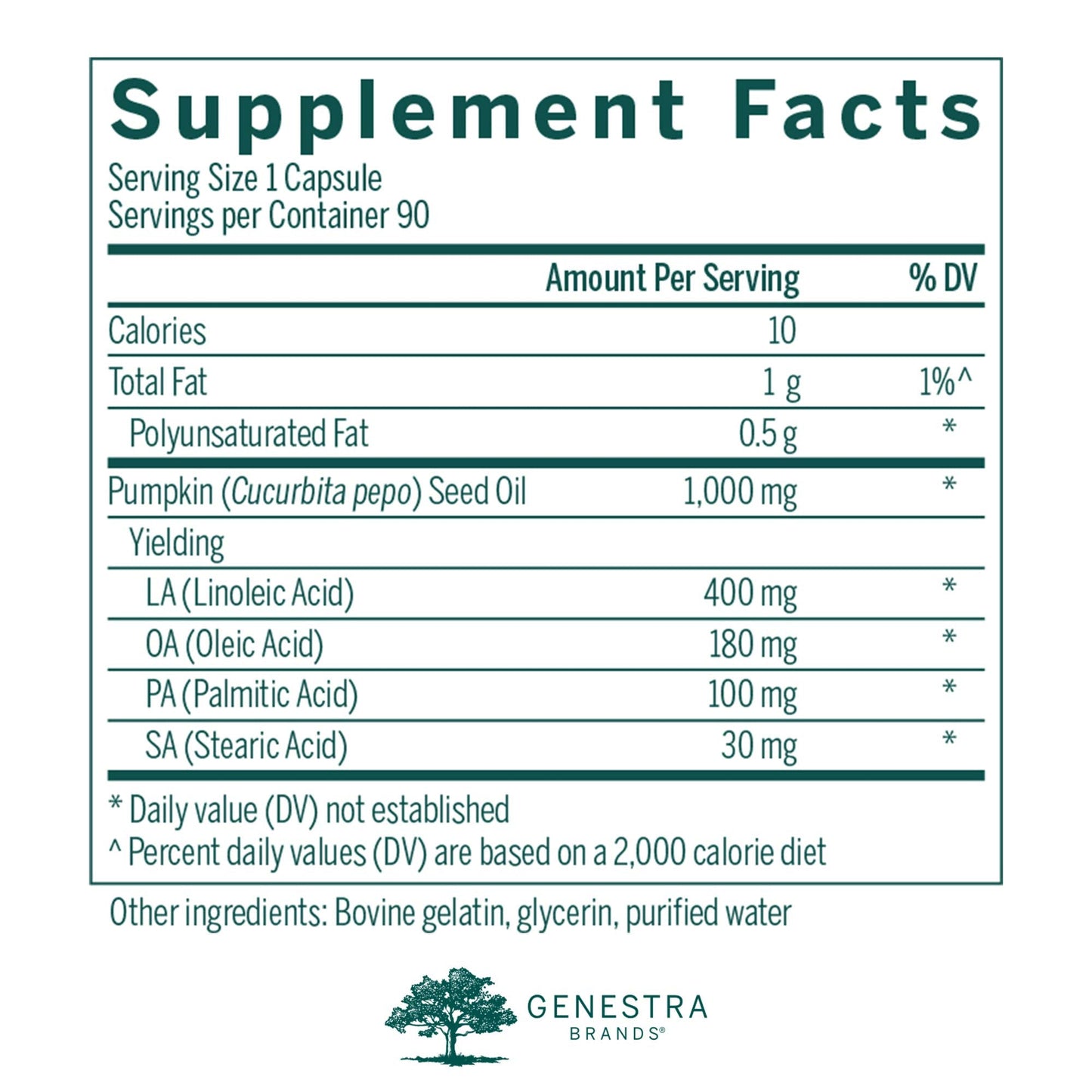 Genestra Brands Pumpkin Capsules | Supports Cell Membranes & Skin Health | 90 Capsules