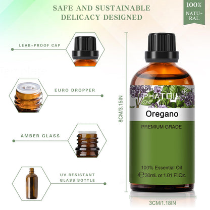 Oregano Essential Oil 30ml | PHATOIL Aromatherapy for Diffusers, DIY Soap & Candles