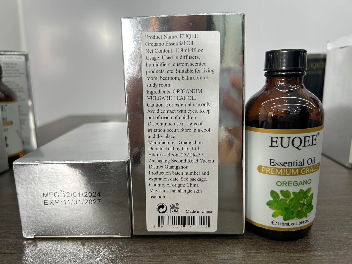 EUQEE Oregano Essential Oil 4oz / 118ml – Pure Aromatherapy with Glass Dropper
