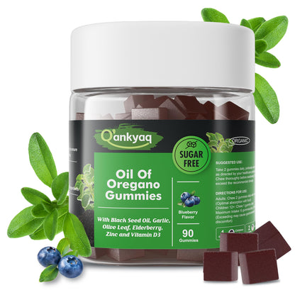 Oregano Oil Gummies with Black Seed – 6-in-1 Immune Support (Sugar-Free) | 90 Chewables