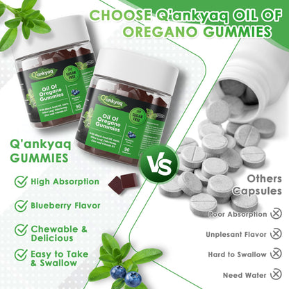 Oregano Oil Gummies with Black Seed – 6-in-1 Immune Support (Sugar-Free) | 90 Chewables