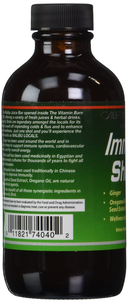 California Natural Immunity Shots 4oz – Zinc, Ginger & Oregano Oil