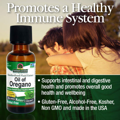 Nature's Answer Oil of Oregano Leaf – Supports Digestive Health | Gluten-Free, Alcohol-Free | 1oz