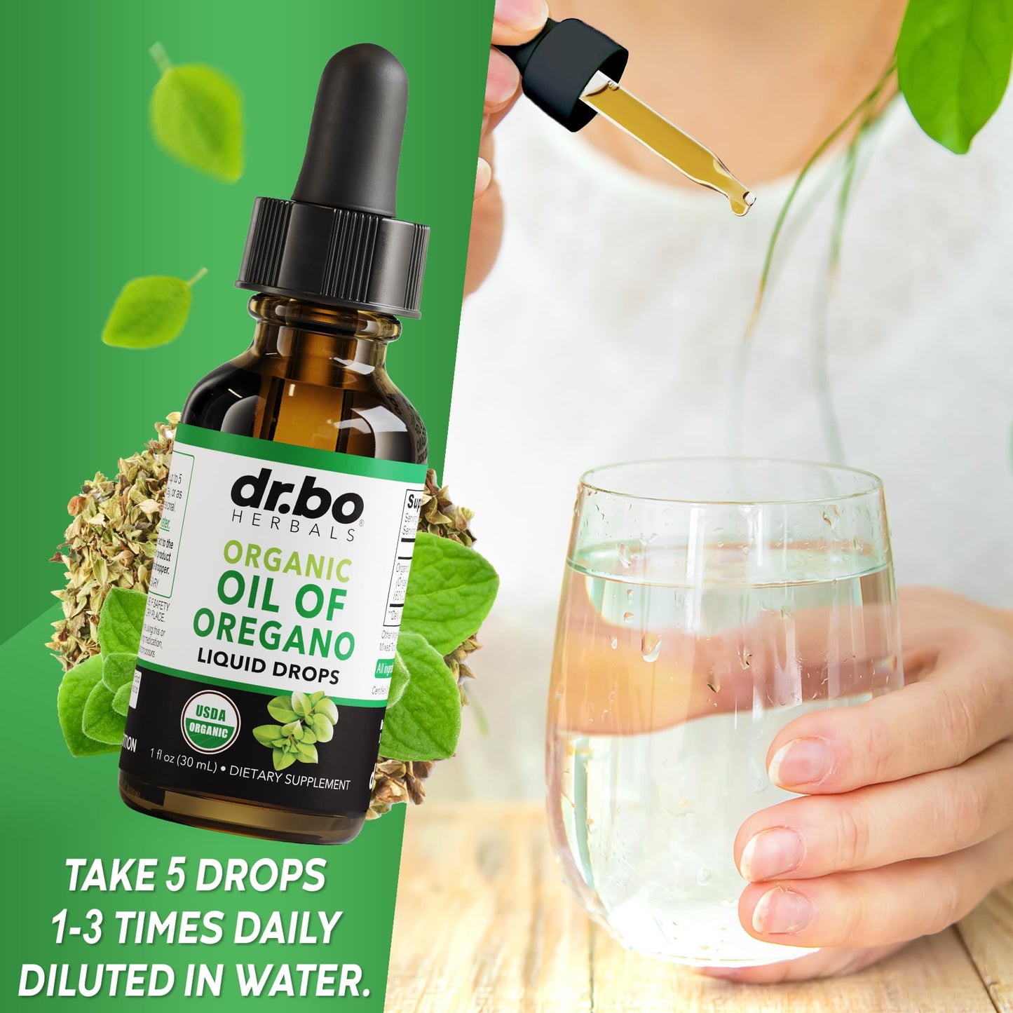 Oregano Oil Organic Liquid Drops – 6 Month Supply | Immune Support, Detox & Gut Health | 1 oz, Vegan, Non-GMO