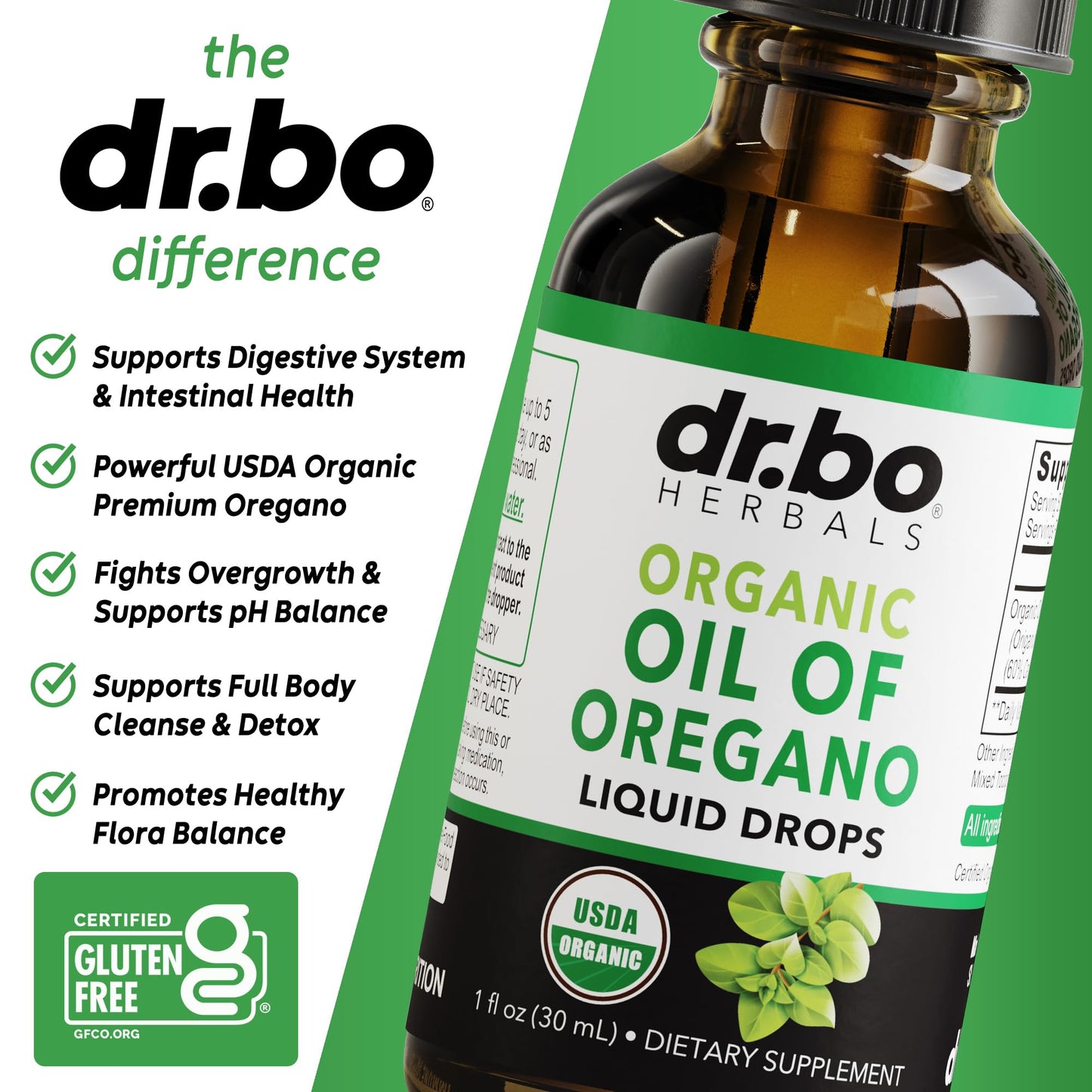 Oregano Oil Organic Liquid Drops – 6 Month Supply | Immune Support, Detox & Gut Health | 1 oz, Vegan, Non-GMO