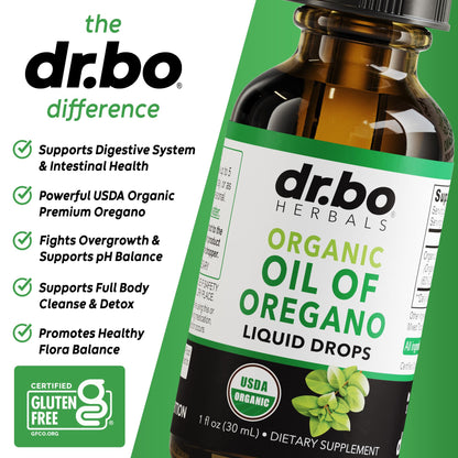 Oregano Oil Organic Liquid Drops – 6 Month Supply | Immune Support, Detox & Gut Health | 1 oz, Vegan, Non-GMO