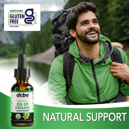 Oregano Oil Organic Liquid Drops – 6 Month Supply | Immune Support, Detox & Gut Health | 1 oz, Vegan, Non-GMO
